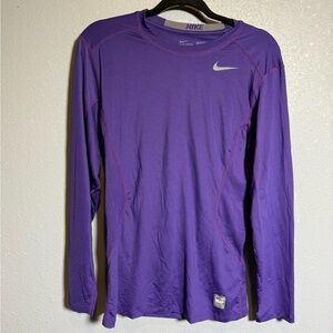Nike‎ Pro Combat Fitted Purple Shirt- Small